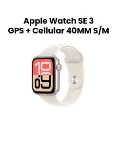 Apple Watch SE 3 GPS + Cellular 40mm Starlight Aluminium Case with Starlight Sport Band S/M | MEP64AF/A