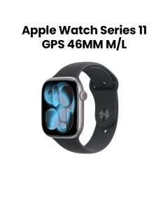 Apple Watch Series 11 GPS 46mm Space Grey Aluminium Case with Black Sport Band M/L | MEV44AF/A