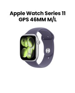 Apple Watch Series 11 GPS 46mm Silver Aluminium Case with Purple Fog Sport Band M/L | MEVA4AF/A