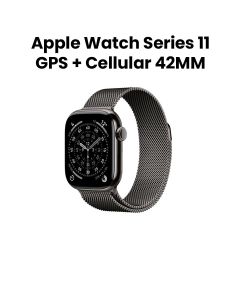 Apple Watch Series 11 GPS + Cellular 42mm Slate Titanium Case with Slate Milanese Loop | MF8U4AF/A