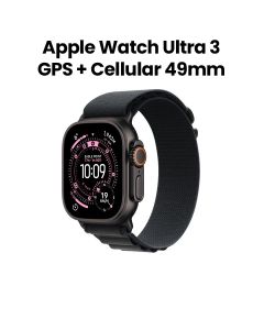Apple Watch Ultra 3 GPS + Cellular 49mm Black Titanium Case with Black Alpine Loop Small | MF0Q4AF/A