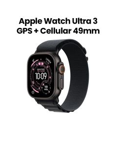 Apple Watch Ultra 3 GPS + Cellular 49mm Black Titanium Case with Black Alpine Loop Medium | MF0V4AF/A