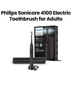 Philips Sonicare 4100 Electric Toothbrush with Slim Travel Case & USB Charger | Black