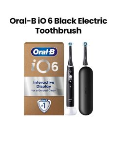 Oral-B iO6 Electric Toothbrush with 2 Brush Heads & Travel Case | Black