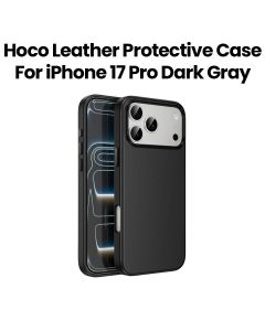 HOCO Leather Protective Case for iPhone 17 Pro – Dark Gray | DG29