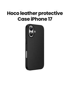 HOCO Leather Protective Case for iPhone 17 – Black | DG29