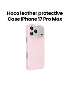 HOCO Leather Protective Case for iPhone 17 Pro Max – Pink | DG29