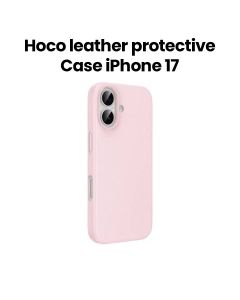 HOCO Leather Protective Case for iPhone 17 – Pink | DG29