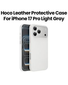 HOCO Leather Protective Case for iPhone 17 Pro – Light Gray | DG29