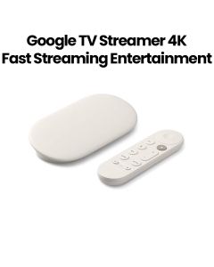 Google TV Streamer 4K with Voice Search Remote White | GRS6B