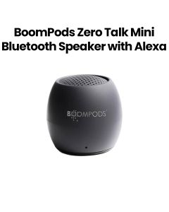 BoomPods Zero Talk Mini Bluetooth Speaker with Amazon Alexa Built-in Grey | ZTAGRY