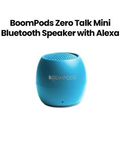 BoomPods Zero Talk Mini Bluetooth Speaker with Amazon Alexa Built-in Blue | ZTABLU