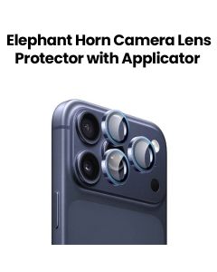 Elephant Horn Camera Lens Protector with Applicator iPhone 17 Pro/Pro Max Blue | EH-CLRTTSG17-BL