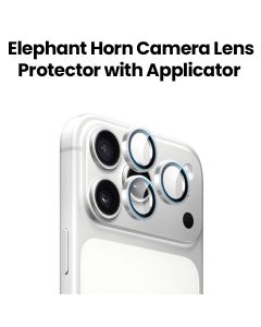 Elephant Horn Camera Lens Protector with Applicator iPhone 17 Pro/Pro Max Silver | EH-CLRTTSG17-SL
