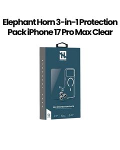 Elephant Horn 3-in-1 Protection Pack iPhone 17 Pro Max Clear | EH-31CLRCMB17P