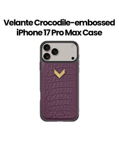 Velante Crocodile-Embossed iPhone 17 Pro Max Phone Case – Purple | 32188174