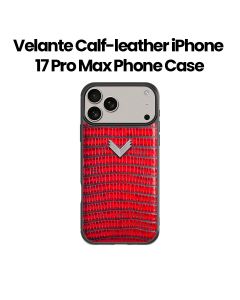 Velante Calf-Leather iPhone 17 Pro Max Phone Case – Red | 32083536