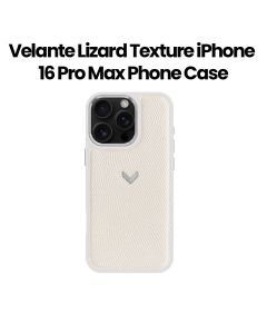Velante Lizard Texture iPhone 16 Pro Max Phone Case – Pearl White | 32036567