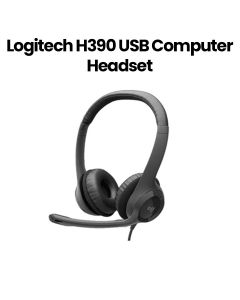 Logitech H390 USB Computer Wired Headset Black