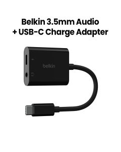 Belkin Rockstar 3.5mm Audio + USB-C Charge Adapter | Black | NPA004BTBK