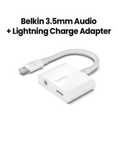 Belkin Rockstar 3.5mm Audio + Charge Adapter | White | F8J212BTWHT