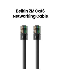 Belkin CAT6 Networking Cable 2m | Black | A3L981BT02MBKHS