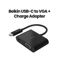 Belkin USB-C to VGA + Charge Adapter | Black | AVC001BTBK