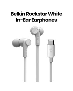 Belkin Rockstar In-Ear Earphones with USB-C Connector | White | G3H0002BTWHT