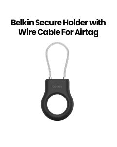 Belkin Secure Holder with Wire Cable for AirTag | Black | MSC009BTBK