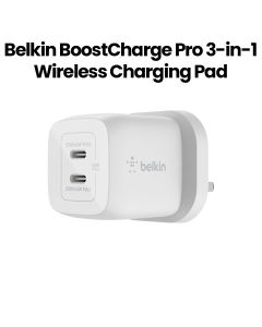 Belkin BoostCharge Pro 3-in-1 Wireless Charging Pad with MagSafe | White | WCH011MYWH
