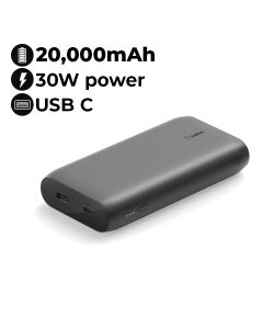 Belkin BoostCharge 20000 mAh USB-C PD Power Bank 30 W | Black | BPB002BTBK