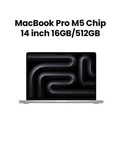 Apple 14" MacBook Pro with Apple M5 Chip, 10-Core CPU & 10-Core GPU, 16GB RAM, 512GB SSD | Silver | MDE44AB/A