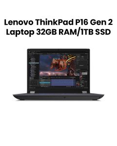 Lenovo ThinkPad P16 Gen 2 Laptop (Intel Core i7, 32GB RAM, 1TB SSD, NVIDIA RTX 3500, 16", Windows 11 Pro) | Storm Grey | 21FA004TGR
