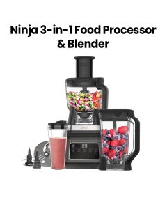 Ninja 3-in-1 Food Processor with Auto-iQ Technology – Black & Silver | BN800