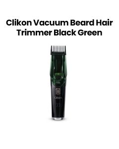 Clikon Vacuum Beard Hair Trimmer – Black/Green | CK3363