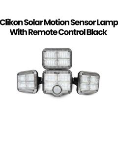 Clikon Solar Motion Sensor Lamp with Remote Control – Black | CK8323