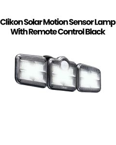 Clikon Solar Motion Sensor Lamp with Remote Control – Black | CK8322