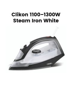 Clikon Steam Iron 1100–1300W – White | CK4105-N-WHT