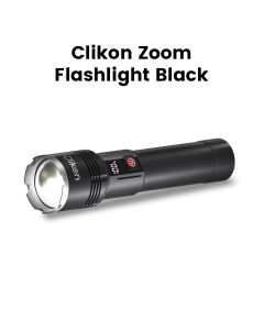 Clikon Zoom In Zoom Out Flashlight 2000mAh – Black | CK8031