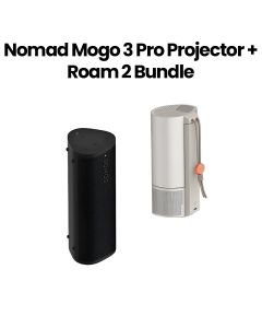 Sonos Entertainment Duo with Nomad Mogo 3 Pro Projector + Roam 2 Portable Speaker – Black & White |MOGO 3+ROAM 2