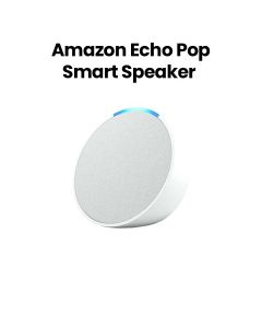 Amazon Echo Pop Smart Speaker with Alexa – Glacier White | C2H4R9