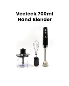 Veeteek 700ml Hand Blender 1000W Mixing Bowl Set 2 Speed – Black | HB5013A-GS
