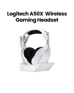 Logitech A50X Lightspeed Wireless Gaming Headset with Base Station – White | 939-002128