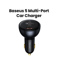 Baseus Qualcomm Quick Charge 5 Multi-Port Fast Car Charger – Black | TZCCZM-0G
