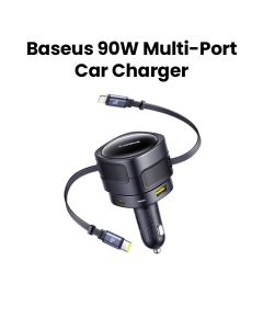 Baseus Enjoyment Max 90W Multi-Port Car Charger (C+C & USB-C Ports) – Cosmic Black | C00035507121-03