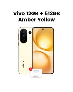 Vivo Smartphone 12GB + 512GB with Earbuds – Amber Yellow | X200FE