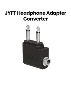 JYFT 3.5mm Male to 3.5mm Female Aviation Headphone Adapter Converter – Black | 933536