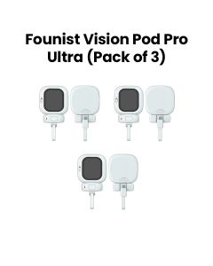 Founist Vision Pod Pro Ultra-Compact Magnetic Selfie Monitor - White | (Pack of 3)