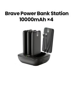Brave Station Pro 4-in-1 Family Power Bank Station 10000mAh ×4 – Black | BP-27