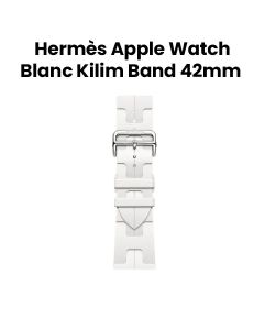 Hermès Apple Watch Band 42mm Fluoroelastomer for 40, 41 & 42mm Watch Cases | Blanc Kilim